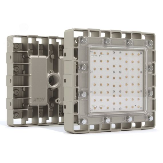 Светильник светодиодный ДСП-65Вт, белый, 5000К, 9700Лм, 120 град., ~220в, IP67, cos 0,55, на крюк,трубу 3/4 Arsenal-M АТОН АТ-ДСП-11-65