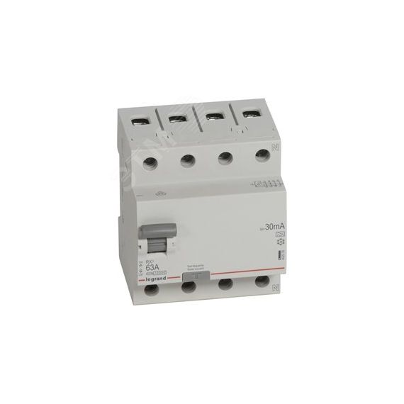 ВДТ RX3 - 4П - 63 А - тип A - 30 мА - 4 модуля LEGRAND 402076