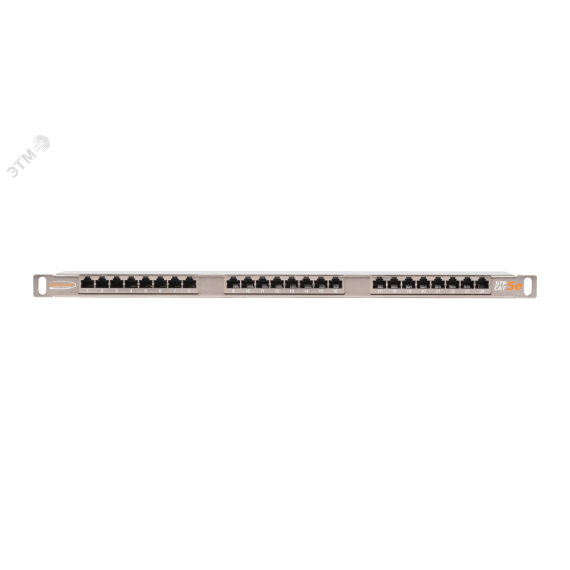 Панель 19'', 0,5U, 24 порта, Кат.5e, RJ45/8P8C, экран., металлик NIKOMAX/NIKOLAN NMC-RP24SD2-HU-MT