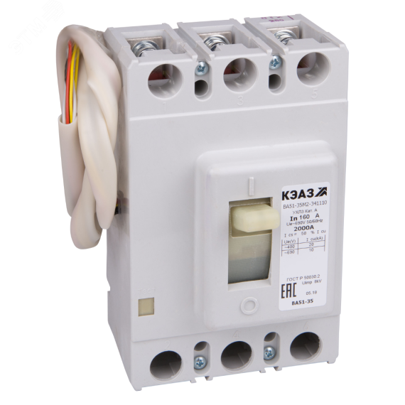 Выключатель нагрузки ВА51-35М2-301810-250А-690AC/440DC-НР220-240AC/220DC3 КЭАЗ 241397