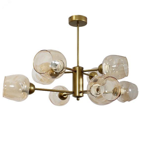 Светильник Адель 181 зол. (Плафон 8268) НПБ 01-8х60-111 Е27  потолочный ЭЛЕТЕХ 1005405232