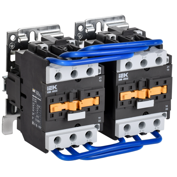 Контактор КМИ-46532 реверс 65А 230В/АС3 2NO;2NC IEK