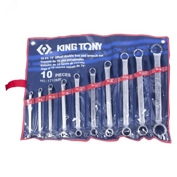 Набор накидных ключей, 6-32 мм, 10 предметов King Tony 1710MR