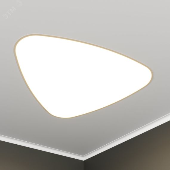 Светильник светодиодный RVE-LBX-LITUS-446-VG (Треугольник Рело закругл. 446х426х110мм 16Вт встраиваемый под шпаклевку 4000K Белый) RVElektro RVE00003610