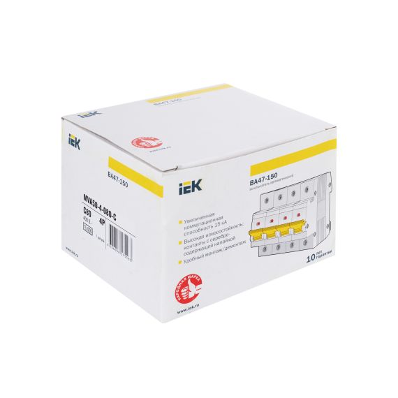 KARAT Автоматический выключатель ВА47-150 4P C 80А 15кА IEK
