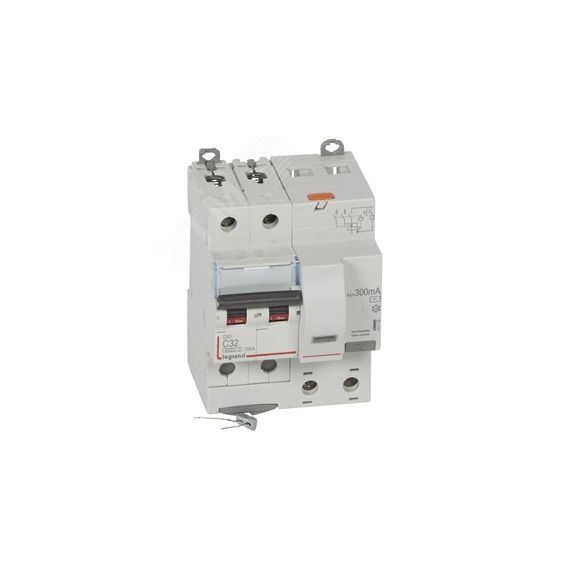 Выключатель автоматический дифференциального тока DX3 2П C32А 300MА-АC 4м LEGRAND 411175