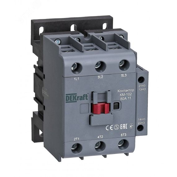 Контактор 80А 36В АС3 АС4 1НО+1НЗ КМ-102 SE (Dekraft) 22330DEK