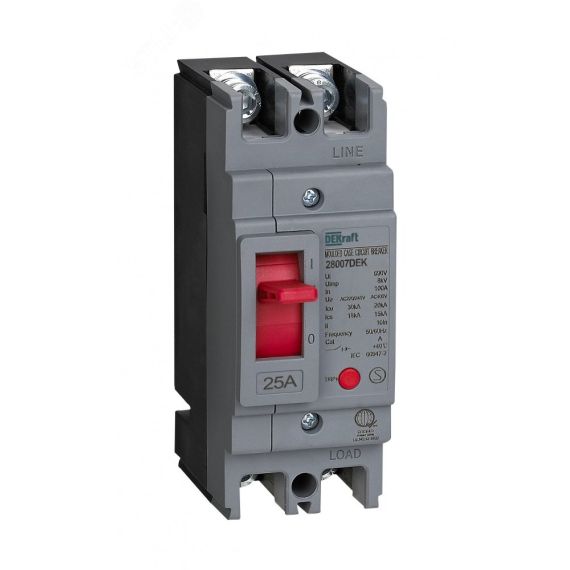 Силовой авт. выкл. 2P 25A 20кА SE (Dekraft) 28007DEK