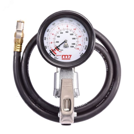 Пистолет для подкачки шин 15 бар, с манометром 80 мм m7 SB-423
