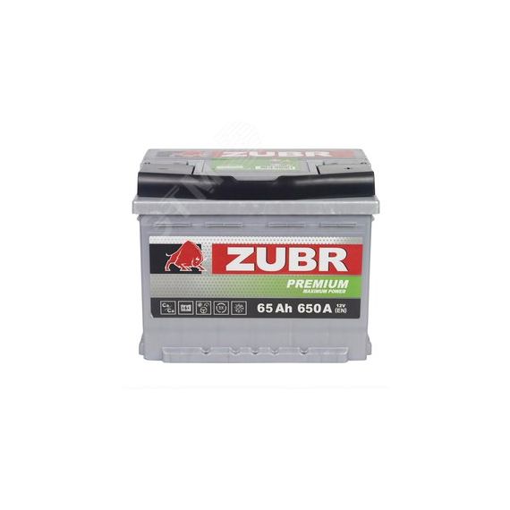 Аккумулятор автомобильный ZUBR Premium 65Ah R+ (низкий) ZUBR ZP650