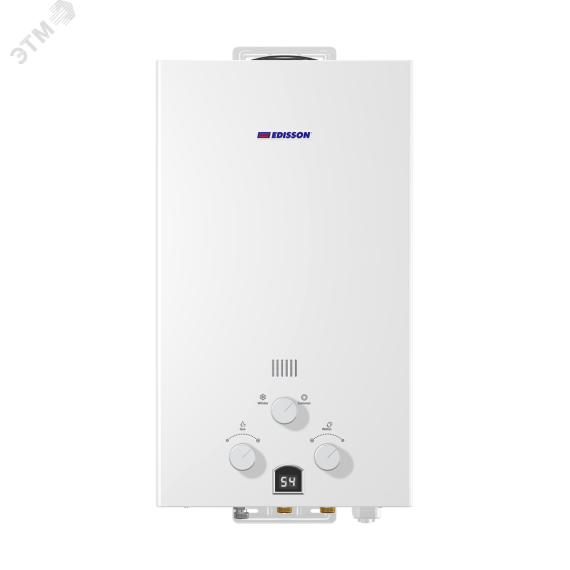 Водонагреватель газовый Edisson ECO E 20 D 10 л/мин с электророзжигом Thermex 361501