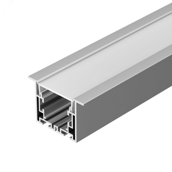 Профиль с экраном S2-LINIA55-F-2500 ANOD+OPAL (ARL, Алюминий) Arlight 021176