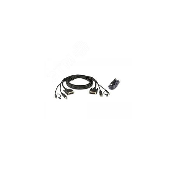 Кабель KVM DVI-D (Dual Link), USB, аудио, 1.8 метра Aten 2L-7D02UDX2