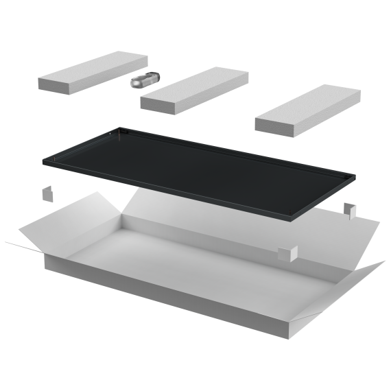 ITK LINEA E Дверь металлическая 600мм для шкафа 42U черная