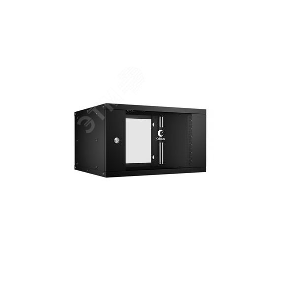 Шкаф телекоммуникационный настенный 19дюймов 6U Cabeus WSC-05D-6U55/45-BK