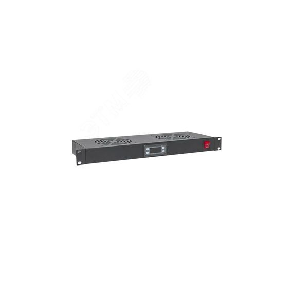 Блок охлаждения TERACOM PRO 1U 3 вентилятора с выключателем и электронным термостатом чёрный EKF TRP-FN-31T-BK