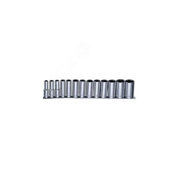 Набор головок торцевых глубоких MAXI-DRIVE 1/2''DR на держателе, SAE 7/16--1-1/4'', 13 предметов Jonnesway S05HD4213S