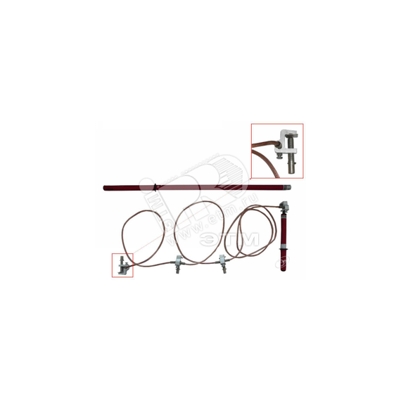 Заз.для РУ до 15кВ ЗПП-15 5м 35кв.мм 1 штанга Энергозащита Ереван ZAP143-35