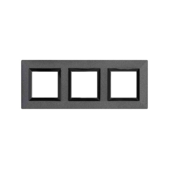 Рамка из металла, "Avanti", графитовая, 3 поста (6 мод.)