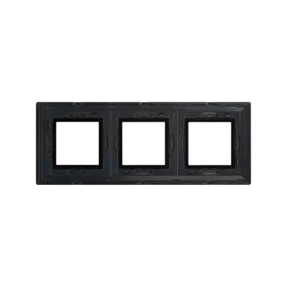 Рамка из металла, "Avanti", темно-серая, 3 поста (6 мод.)