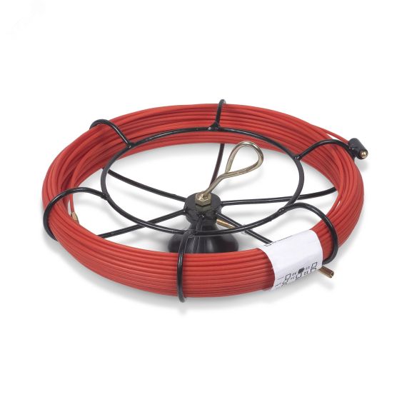 Устройство для протяжки кабеля мини УЗК в металлической кассете тип №2 . 25м (стальной пруток в полиэтиленовой оболочке. диаметр 3.5 мм) Cabeus Pull-S2-3,5-25m