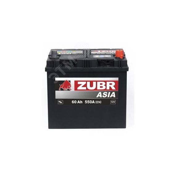Аккумулятор автомобильный ZUBR Ultra Asia 60Ah R+ (нижний борт) ZUBR ZSA600