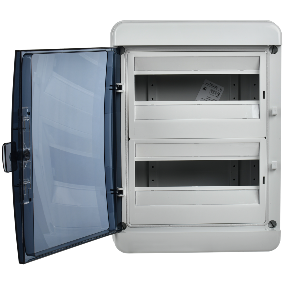 TEKFOR Корпус пластиковый КМПн-24 IP65 черная прозрачная дверь IEK