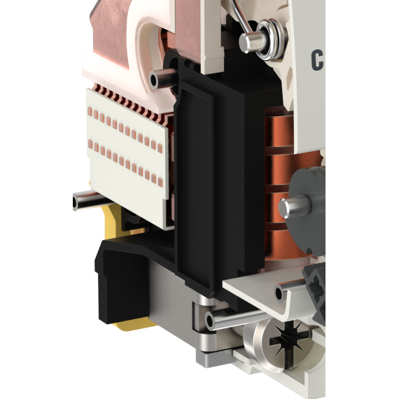 Дополнительный изоляционный кожух - дугогасительная камера отделена защитным кожухом, с целью увелич