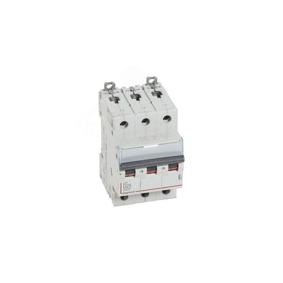 Выключатель автоматический трехполюсный 25А D DX3 6кА/10кА LEGRAND 408091