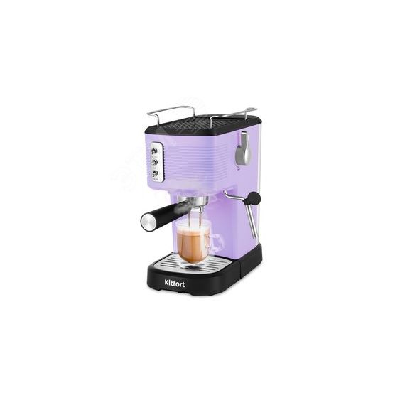 Кофеварка KT-7180-3, объем 1,2 л, мощность 1100 Вт, цвет черно-лавандовый KITFORT КТ-7180-3