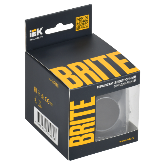 BRITE Термостат электронный с индикацией ТС10-1-БрМ маренго IEK