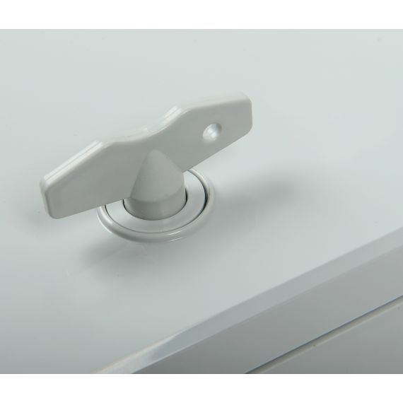 Пластиковый замок с секретом под трехгранный ключ