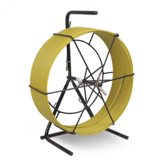 Устройство для протяжки кабеля мини УЗК в металлической кассете с держателем тип №3, 25м (диаметр стеклопрутка 4,5 мм) Cabeus Pull-M3-4,5-25m