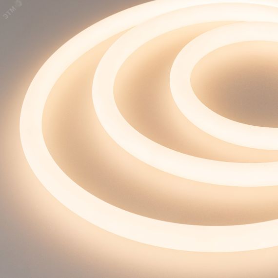 Лента герметичная MOONLIGHT-SIDE-A336-D25мм 24V Warm3000 360deg (14.4 W/m, IP65, 2835, 5м, wire x2) (Боковой вывод кабеля) Arlight 036274