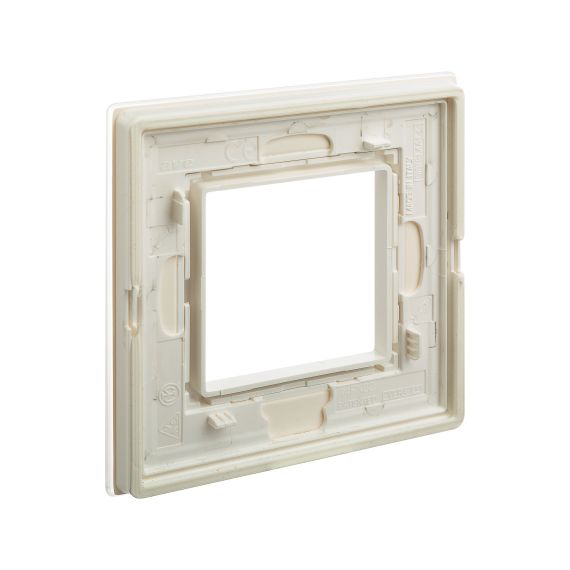 Рамка из натурального стекла,  "Avanti", белая, 1 пост (2 мод.)