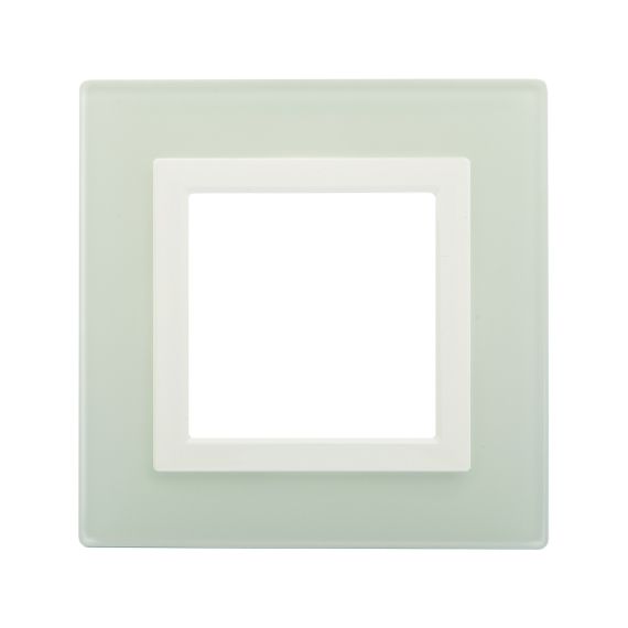 Рамка из натурального стекла, "Avanti", светло-зеленая, 1 пост (2 мод.)