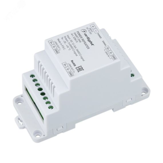 Усилитель SMART-DMX (12-36V, 2CH, DIN) (ARL, IP20 Пластик, 5 лет) Arlight 028415