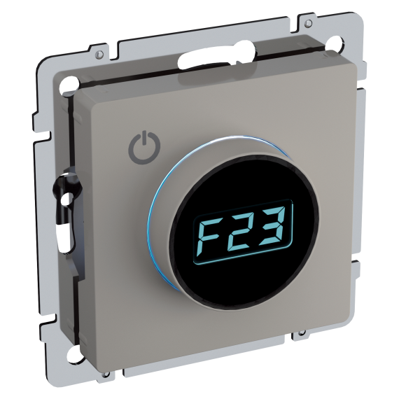 BRITE Термостат электронный с индикацией ТС10-1-БрКр бежевый IEK