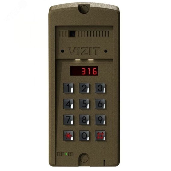 Блок вызова домофона на 100 абонентов, дополнительная защита от несанкционированного администрирования домофона Vizit БВД-SM110F