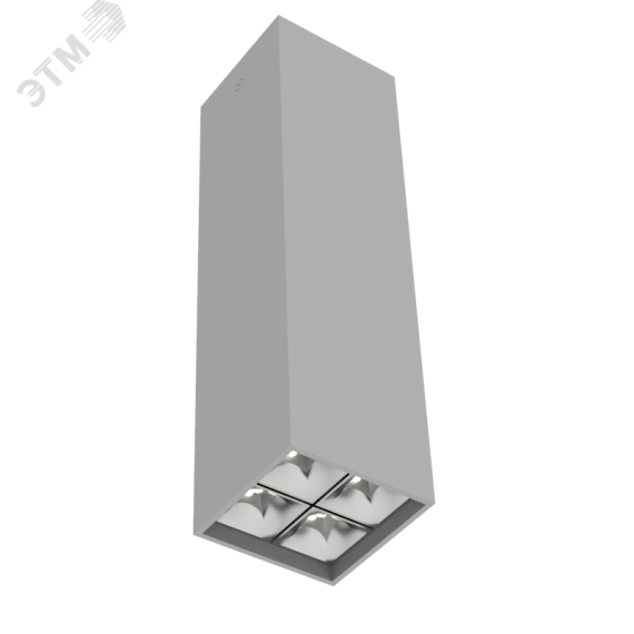 Светильник светодиодный ДПО-14Вт 3000К DL-Box Reflect Multi DALI 35x75 град. серый Вартон V1-R0-70255-20D23-2001430