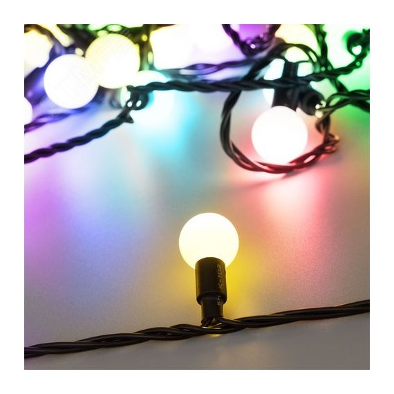 Гирлянда светодиодная декоративная ARD-BALL-CLASSIC-D23-10000-BLACK-80LED RGB (230V, 3.5W) (ARDCL, IP65) Arlight 025619