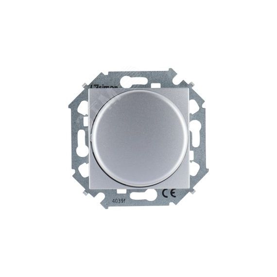 Светорегулятор LED поворотный 5-215Вт 230В алюминий S15 Simon 1591796-033