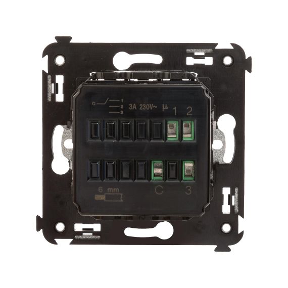 Механизм управления вентиляторами в стену, "Avanti", "Черный матовый"