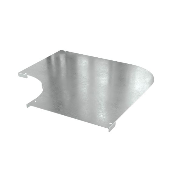 Крышка на угол CPO 90 горизонтальный 90° 500, в комплекте с крепежными элементами и соединительными пластинами, необходимыми для монтажа, цинк-ламельная