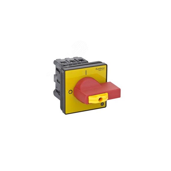 ВЫКЛЮЧАТЕЛЬ-РАЗЪЕДИНИТЕЛЬ 3P 25A IP20 С КРАСНОЙ РУКОЯТКОЙ НА ДВЕРЦУ 4 ВИНТА 1 ЗАМОК SE (Systeme) MSD25360R