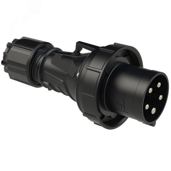 Вилка кабельная 63А/400V/3P+N+E/IP67, черная PCE 035-6xs