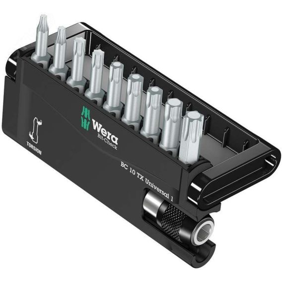 Набор бит с битодержателем Bit-Check 10 TX Universal 1 универсальное применение 10 предметов WERA WE-056164