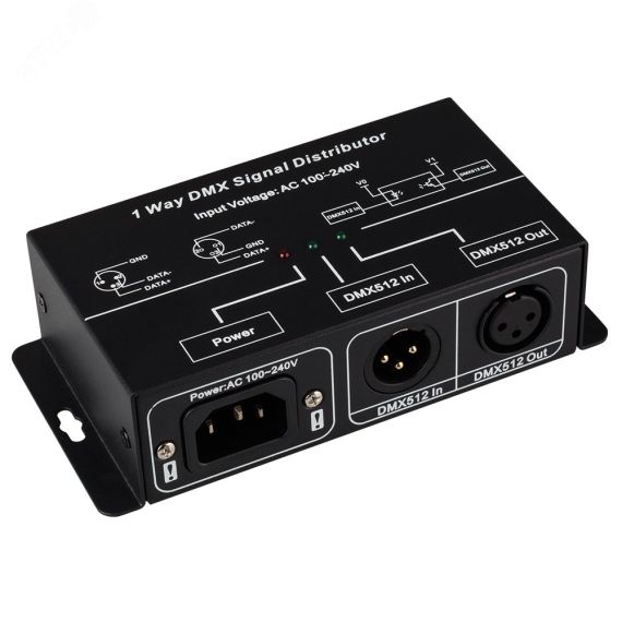 Усилитель DMX-сигнала LN-DMX-1CH (220V) (ARL, IP20 Металл, 1 год) Arlight 016921