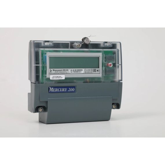 Счетчик электроэнергии Меркурий 200.04 однофазный многотарифный, 5(60), кл.точ. 1.0, D, ЖКИ, CAN, PLСI 2 тарифа МСК ИНКОТЕКС 200.04 2 тарифа МСК