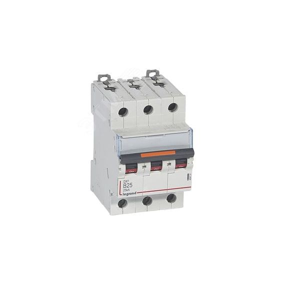 Выключатель автоматический трехполюсный 25А B DX3 25kА LEGRAND 409731